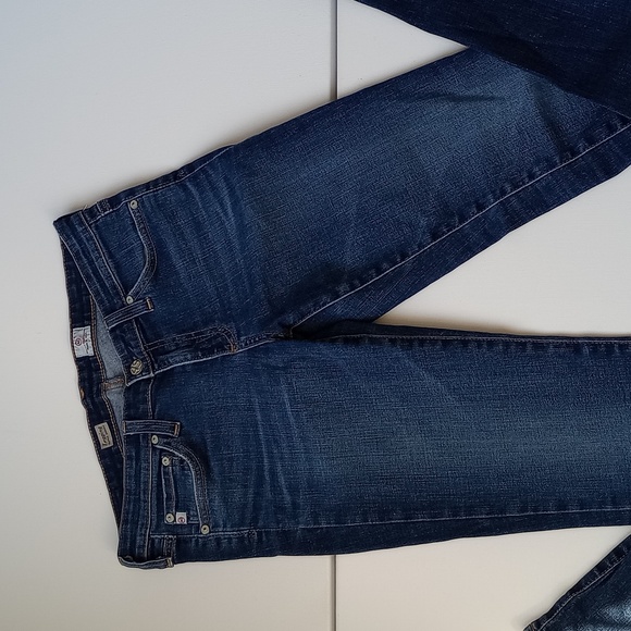 AG The Legging Ankle Super Skinny  Low Rise Jean Med Wash Size 28 Y2K Low Waist - Picture 5 of 13
